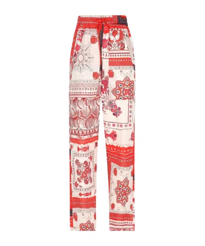 ISABEL MARANT ÉTOILE ISABEL MARANT ÉTOILE ALL-OVER PATTERNED DRAWSTRING TROUSERS