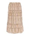 Isabel Marant Étoile Tiered Beige Skirt With Ruffled Hems In Nude