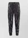 Isabel Marant Étoile Elastic Waistband Faux Leather Trousers In Gray