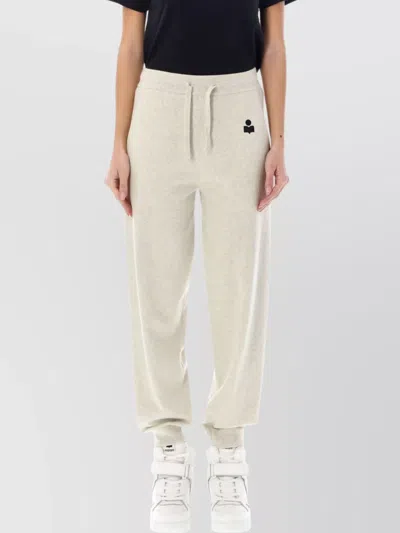 Isabel Marant Étoile Elastic Waistband Side Pockets Trousers In Neutral