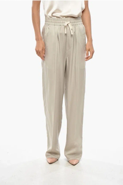 Isabel Marant Etoile Elastic Waistbanded Vinciane Pants In Neutral