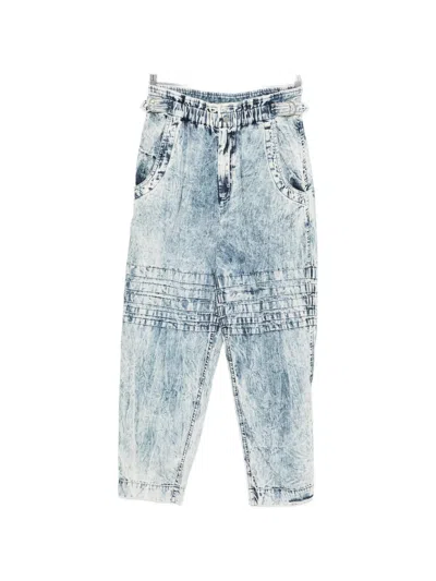 Isabel Marant Étoile Elasticated-waistband Tapered Jeans In Blue