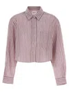 Isabel Marant Étoile Eliora Cropped Shirt In Multicolor