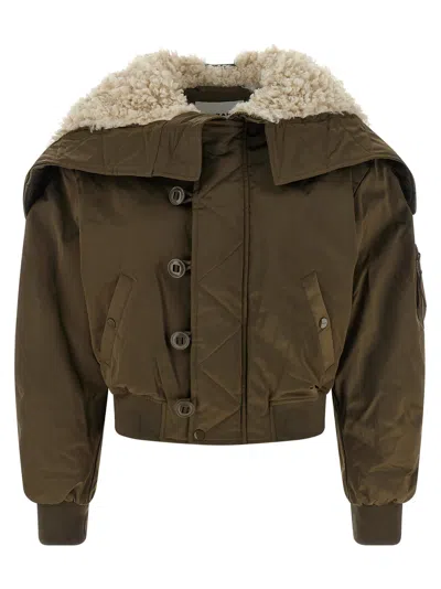 Isabel Marant Étoile Elisa Bomber Jacket In Green