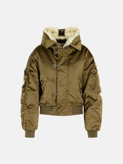 Isabel Marant Étoile Elisa' Khaki Polyester Coat In Green