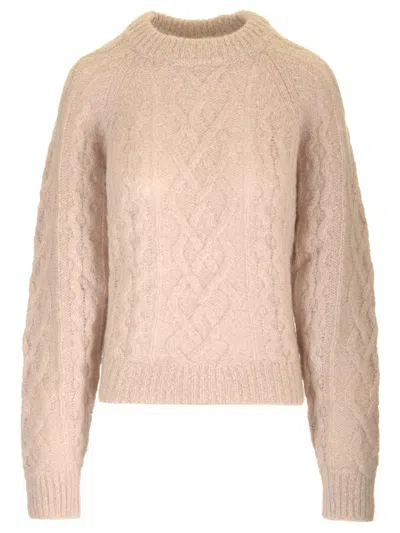 Isabel Marant Étoile Elka Wool Blend Knit Sweater In Rose