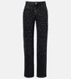 Isabel Marant Étoile Brinsa Festive Studded Straight Leg In Black