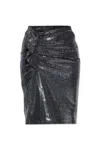 Isabel Marant Étoile Embellished Stretch Nylon Blend Dolene Skirt In Argento
