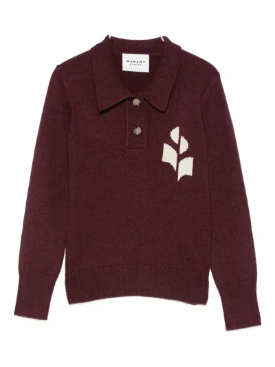 ISABEL MARANT ÉTOILE EMBLEM POLO-NECK SWEATER