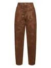 Isabel Marant Étoile Tobacco Vintage Faux Leather Kelvina Trousers In Brown