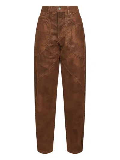 ISABEL MARANT ÉTOILE EMBOSSED FIVE-POCKET TROUSERS