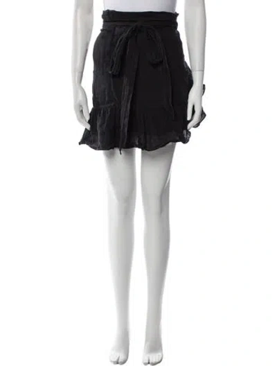 Pre-owned Isabel Marant Étoile Embroidered Accent Mini Skirt In Black