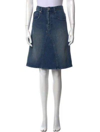 Pre-owned Isabel Marant Étoile Embroidered Accent Mini Skirt In Blue
