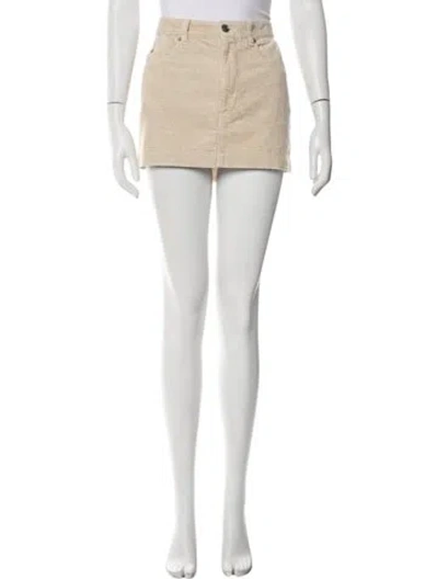 Pre-owned Isabel Marant Étoile Embroidered Accent Mini Skirt In Neutral