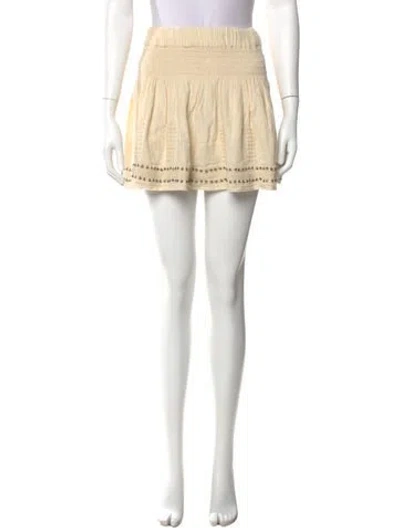 Pre-owned Isabel Marant Étoile Embroidered Accent Mini Skirt In Neutral