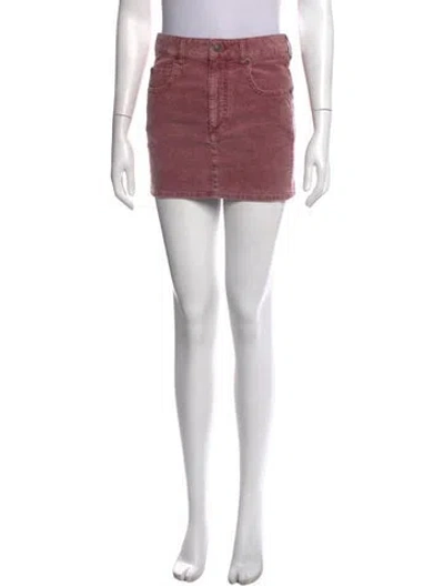Pre-owned Isabel Marant Étoile Embroidered Accent Mini Skirt W/ Tags In Pink