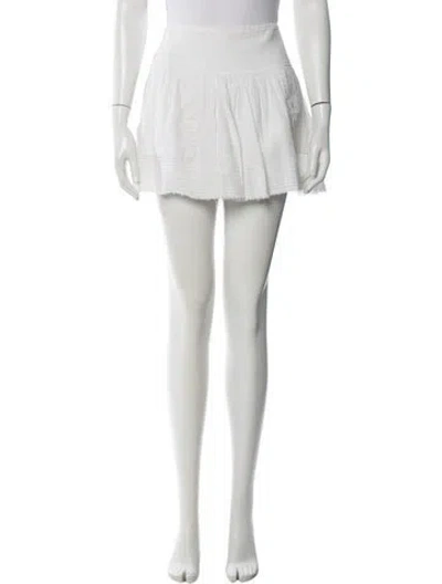 Pre-owned Isabel Marant Étoile Embroidered Accent Mini Skirt In White