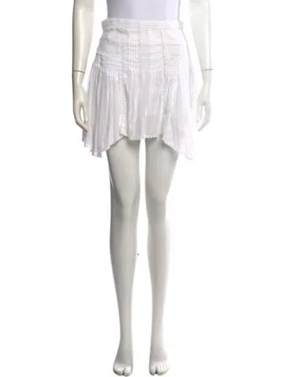 Pre-owned Isabel Marant Étoile Embroidered Accent Mini Skirt In White