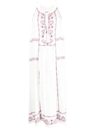 Isabel Marant Étoile Embroidered Cotton Dress In White