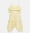 Isabel Marant Étoile Besticktes Minikleid Aus Baumwolle In Light Yellow