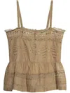 Isabel Marant Étoile Isabel Marant Etoile Embroidered Khaki Denys Tank Top