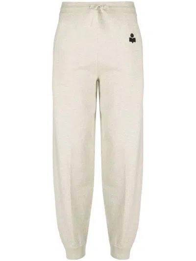 Isabel Marant Étoile Embroidered Logo Track Pants In White