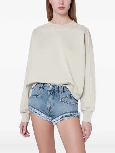 Isabel Marant Étoile Isabel Marant Etoile Beige Crewneck Cotton Sweatshirt In Neutral