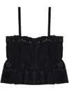 Isabel Marant Étoile Isabel Marant Etoile Denys Cotton Top In Black  
