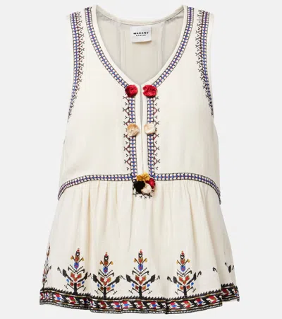 ISABEL MARANT ÉTOILE EMBROIDERED TOP