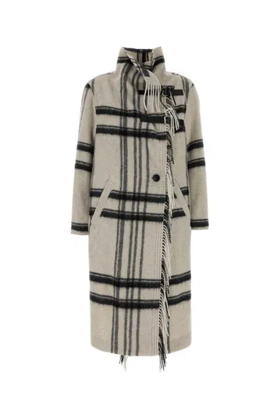 Isabel Marant Étoile Isabel Marant Etoile Embroidered Wool-blend Checked Jacket