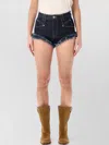 Isabel Marant Étoile Eneidala Denim High Waist Shorts Pockets In Black