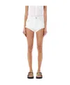 Isabel Marant Étoile Eneidao Frayed Denim Shorts In Nude