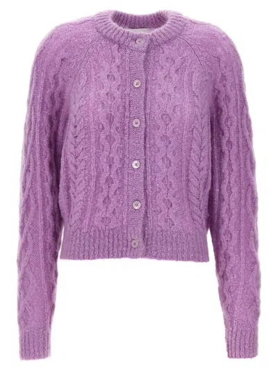 Cardigan Isabel Marant Dixon Tricoté Câble - Laine Mélangée - Taille S - Beige - Neuf