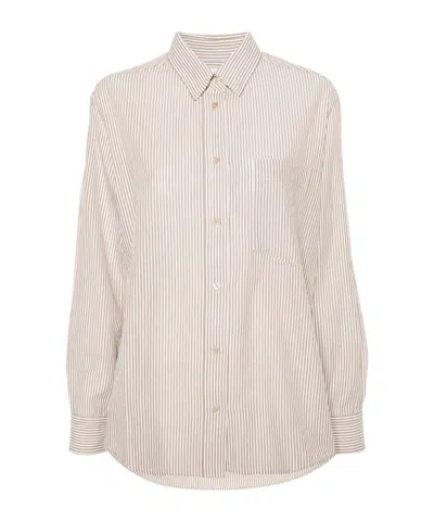 Isabel Marant Étoile Esola Striped Cotton Shirt In Nude