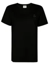 Isabel Marant Étoile Isabel Marant Etoile Aby Cotton T-shirt With Embroidered Logo In Black