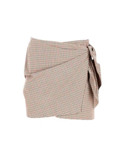 Isabel Marant Étoile Etoile Isabel Marant Check Print Skirt In Multicolor Cotton