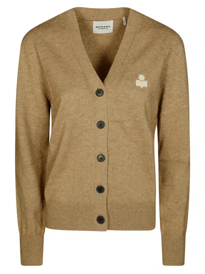 Isabel Marant Étoile Karina-gz V-neck Knitwear Long Sleeves In Brown
