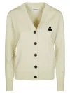Isabel Marant Étoile V-neckline Knitwear With Ribbed Cuffs And Hem In Gray