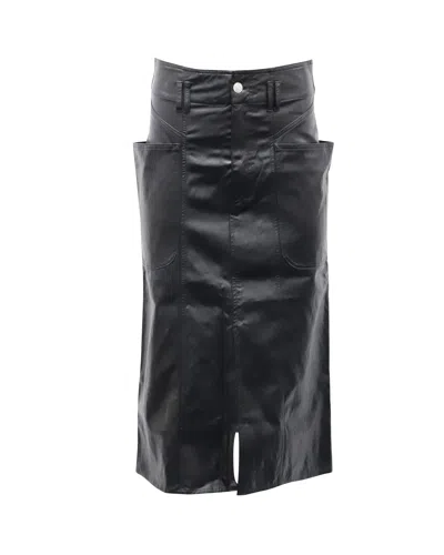 Isabel Marant Étoile Etoile Isabel Marant Midi Skirt In Black Polyurethane
