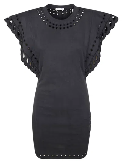 Isabel Marant Étoile Erisa Ruffled Floral-print Organic Cotton Cami In Black