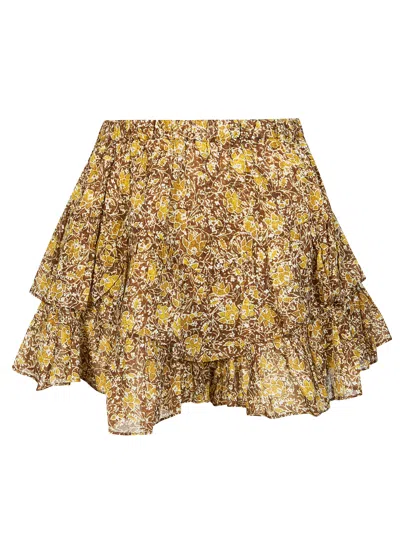 Isabel Marant Étoile Etoile Isabel Marant Printed Cotton Shorts In Brown