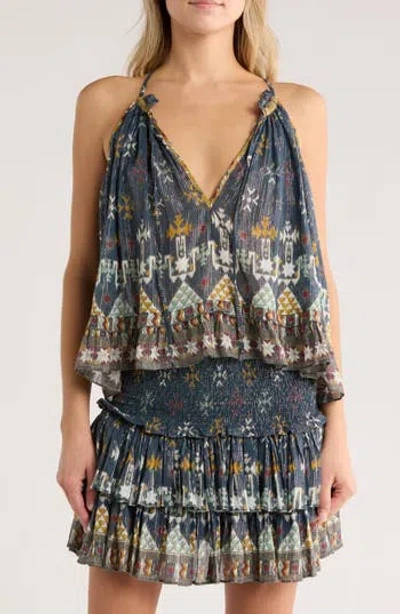 Isabel Marant Étoile Fabino Metallic Cotton Blend Top In Multi