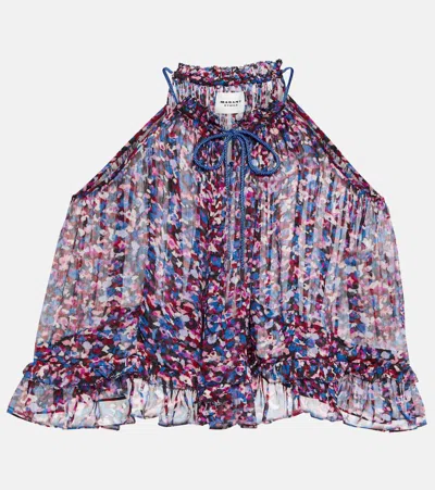 Isabel Marant Étoile Bedrucktes Top Fabino Aus Georgette In Multi