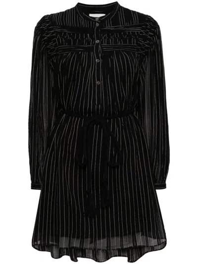 Isabel Marant Étoile Faded Black Stripe Camisero Dress For Women