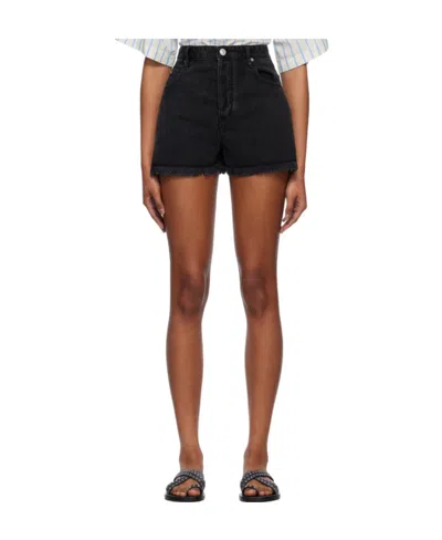 Isabel Marant Étoile Faded Denim Shorts In Brown
