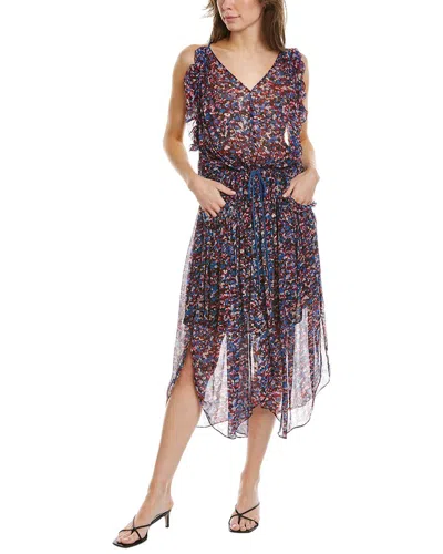 Isabel Marant Graphic-print Sleeveless Midi Dress In Blue