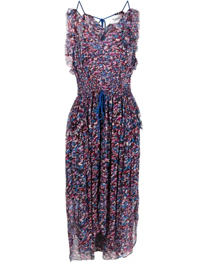Isabel Marant Étoile Graphic-print Sleeveless Midi Dress In Multicolour