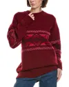 Isabel Marant Étoile Isabel Marant Etoile Fairisle Wool-blend Sweaterdress In Burgundy