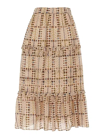 ISABEL MARANT ÉTOILE FALDA SEMILARGA - BEIS