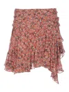 Isabel Marant Étoile Layered Ruffle Mini Skirt With Asymmetric Hem